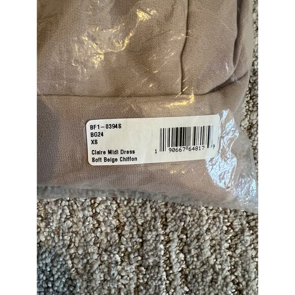 Show Me Your Mumu Claire Midi Bridesmaid Formal Dress Soft Beige NWT XS - Picture 5 of 5